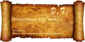 Derecskey Tímea névjegykártya