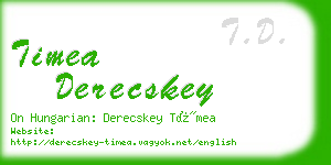 timea derecskey business card